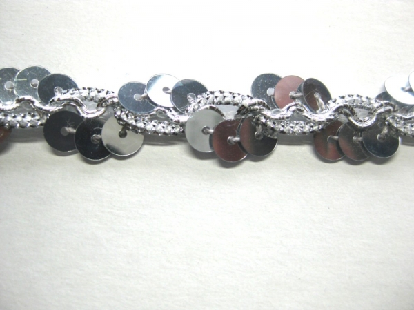 Paillettenband silber Rest
